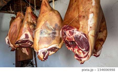 dried fish on the counter 134606998