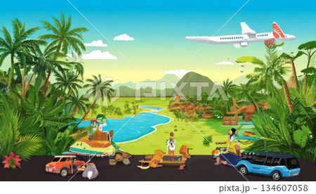 traveling by plane 134607058