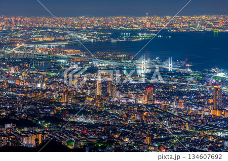 神戸　掬星台からの夜景 134607692