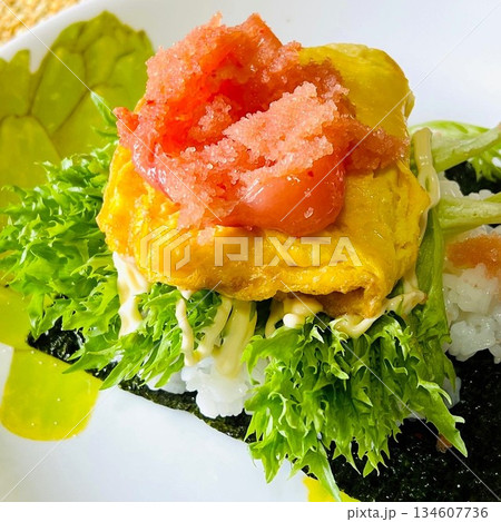 明太子料理、卵とのおにぎらず 明太子料理、卵とのおにぎらず 134607736