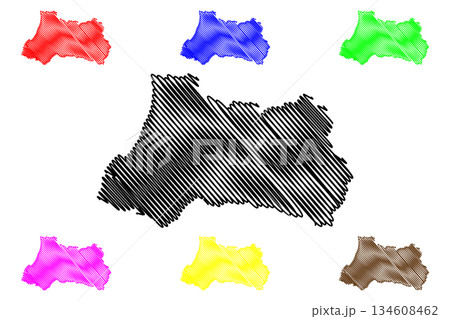 Adjara (Republic of Georgia - country, Administrative divisions of Georgia) map vector illustration, scribble sketch Autonomous Republic of Adjara map Adjara (Republic of Georgia - country, Administrative divisions of Georgia) map vector illustration, scribble sketch Autonomous Republic of Adjara map 134608462