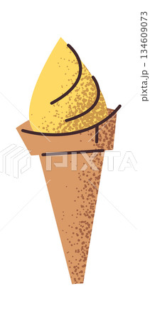 Ice-cream sweet dessert sticker design Ice-cream sweet dessert sticker design 134609073