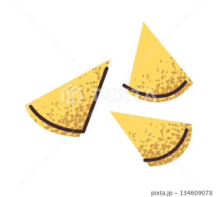 Crispy triangle potato chips sticker Crispy triangle potato chips sticker 134609078
