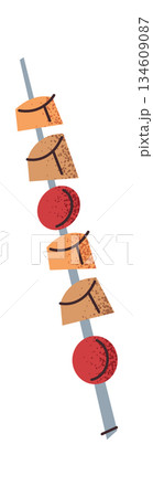 Shashlik on skewer street food 134609087