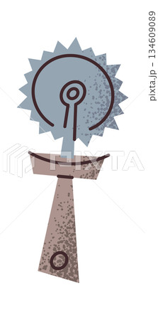 Pizza disc sharp cutter sticker 134609089