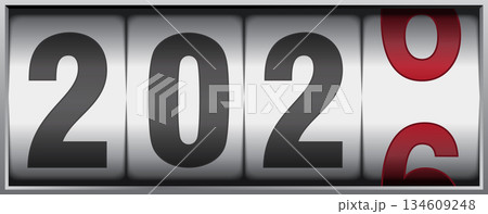 mechanical counter showing 2026 mechanical counter showing 2026 134609248