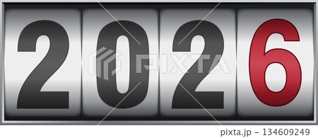 mechanical counter showing 2026 134609249