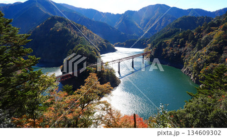 奥大井湖上駅 秋 奥大井湖上駅 秋 134609302
