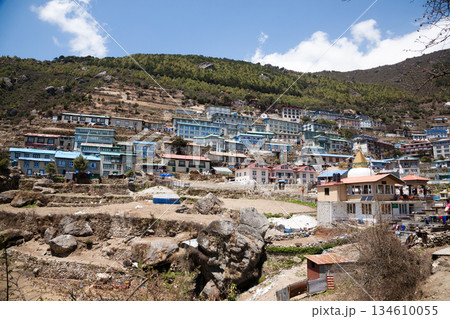 Namche Bazar town view along EBC trek, Nepal Namche Bazar town view along EBC trek, Nepal 134610055