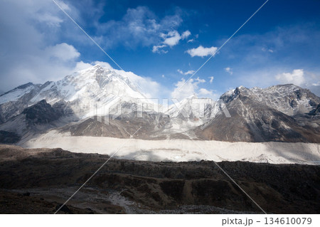 Mountains landscape near Lobuche pass, EBC trekking, Nepal Mountains landscape near Lobuche pass, EBC trekking, Nepal 134610079