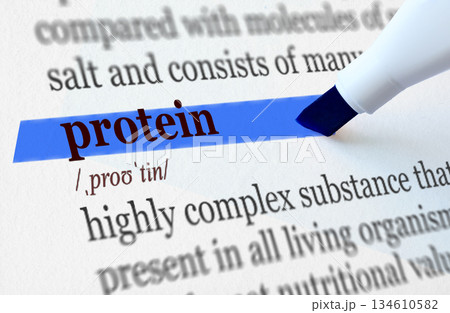the definition of the word protein highlighted in blue 134610582