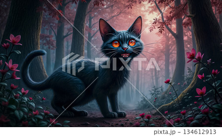 The Cheshire Cat in the Enchanted Forest, from Alice in Wonderland The Cheshire Cat in the Enchanted Forest, from Alice in Wonderland 134612913