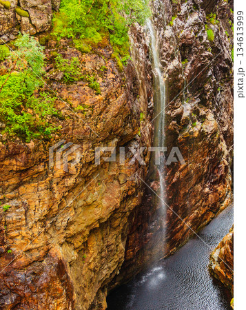 Little waterfall in mountains, Norway. Little waterfall in mountains, Norway. 134613999