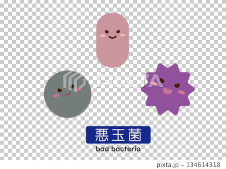 Bad bacteria character simple Bad bacteria character simple 134614318