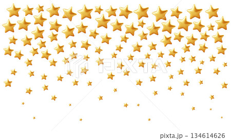 Gold Star Celebration. Awards And Festive Sparkle. Joyful Decoration For Every Occasion vector illustration background 134614626