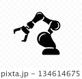 Robotic arm, robot manipulator, graphic design. Industrial and mechanical arm, vector design and illustration 134614675