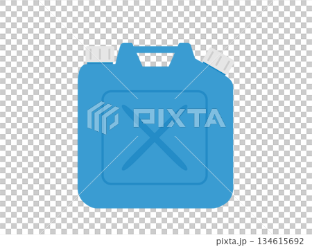 煤油藍色塑膠容器示意圖 煤油藍色塑膠容器示意圖 134615692
