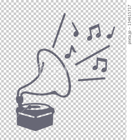 Simple illustration of a gramophone Simple illustration of a gramophone 134615717