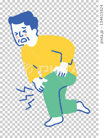 因關節疼痛而無法行動的老年人_顏色 134615824