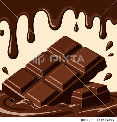 板チョコ背景 134615895