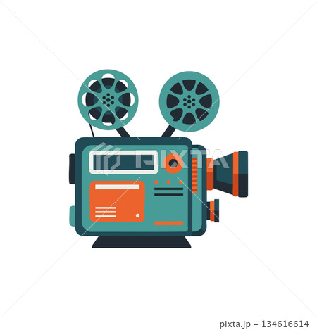 Vintage Film Camera Retro Style Movie Projector Illustration Design Vector Artwork 134616614
