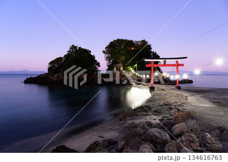 元旦の荒平天神　正月の風景 134616763