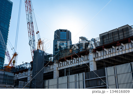 工事中の渋谷駅 宮益坂下交差点付近から　2025.11末　b-1 134616809