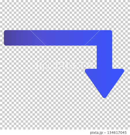 A simple rounded arrow with a blue gradient and a right-angled curve A simple rounded arrow with a blue gradient and a right-angled curve 134617045