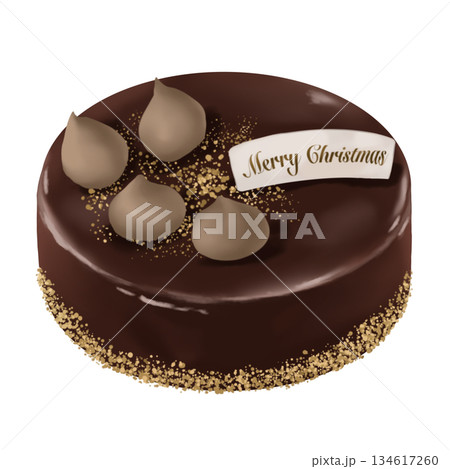 チョコレートたっぷりチョコクリスマスケーキ チョコレートたっぷりチョコクリスマスケーキ 134617260