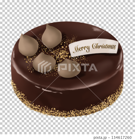 Chocolate-filled Christmas cake Chocolate-filled Christmas cake 134617260