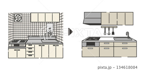 キッチンのリフォームイメージ 134618084