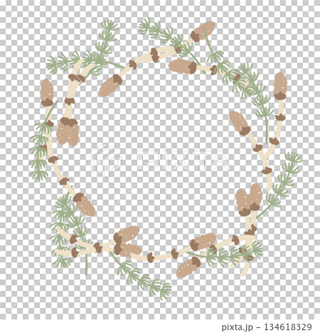 やさしい花のリース 幼稚園クラス名シリーズ｜つくし 134618329