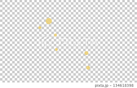 ゴールド色の琴座のイラスト（星のみで連結線なし） 134618398