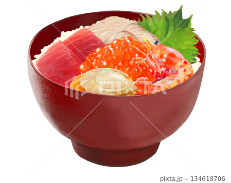 海鮮丼(赤椀) 海鮮丼(赤椀) 134618706