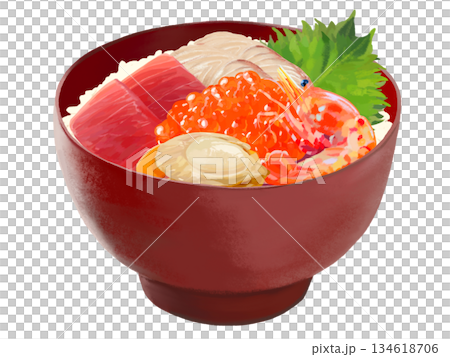 海鮮丼(赤椀) 海鮮丼(赤椀) 134618706