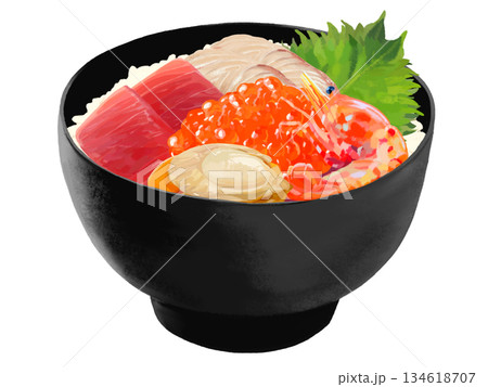 海鮮丼(黒椀) 海鮮丼(黒椀) 134618707