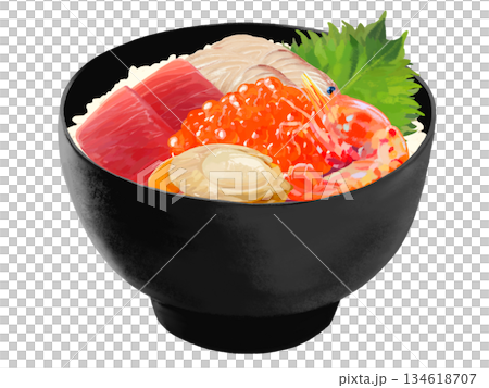 海鮮丼(黒椀) 海鮮丼(黒椀) 134618707