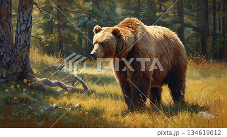 山奥で生活する熊 山奥で生活する熊 134619012