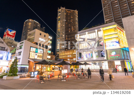 《神奈川県》武蔵小杉タワーマンション郡の夜景 《神奈川県》武蔵小杉タワーマンション郡の夜景 134619208