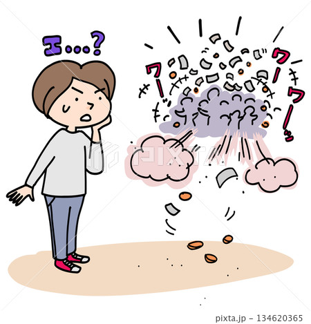 人が去って祭りの後はセールの後の焼け野原 134620365