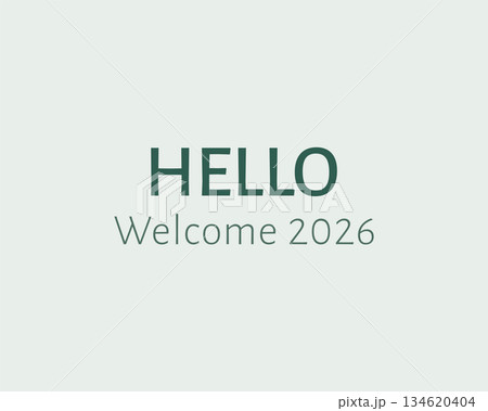 hello welcome 2026 soft minimal background 134620404