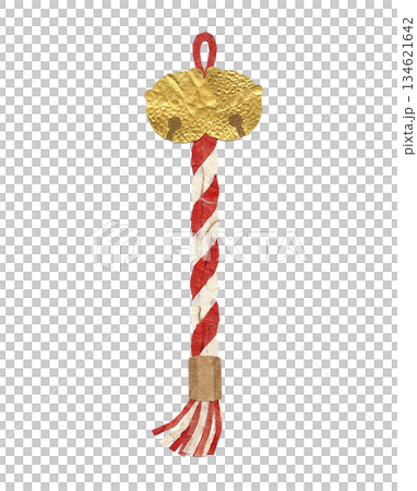 用和紙製作的神社鐘 134621642