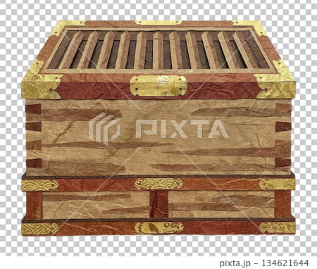 用和紙製成的神社供品盒 134621644