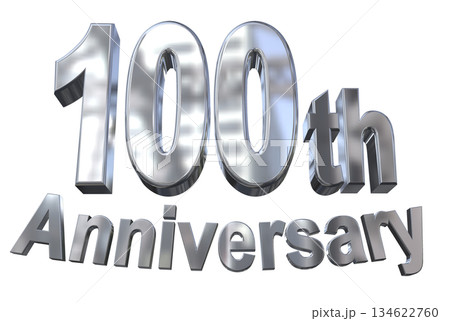 3DCG文字「100th Anniversary/100周年マークキラキラ」 3DCG文字「100th Anniversary/100周年マークキラキラ」 134622760