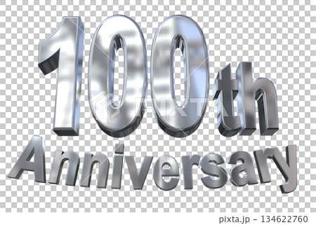 3DCG文字「100th Anniversary/100周年マークキラキラ」 3DCG文字「100th Anniversary/100周年マークキラキラ」 134622760