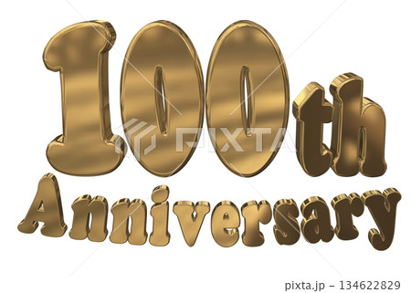 3DCG文字「100th Anniversary/100周年マークキラキラ」 3DCG文字「100th Anniversary/100周年マークキラキラ」 134622829