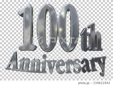 3DCG text "100th Anniversary/100th Anniversary Mark Sparkle" 134622842