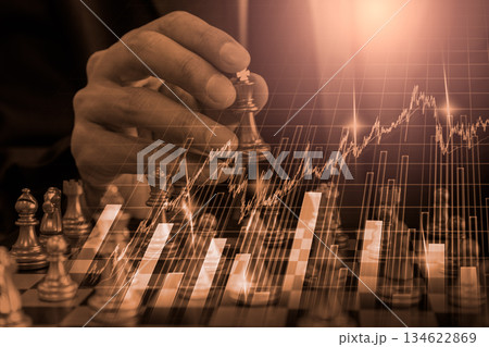 Stock market or forex trading graph and candlestick chart suitable for financial investment concept. Economy trends background for business idea and all art work design. Abstract finance background. Stock market or forex trading graph and candlestick chart suitable for financial investment concept. Economy trends background for business idea and all art work design. Abstract finance background. 134622869