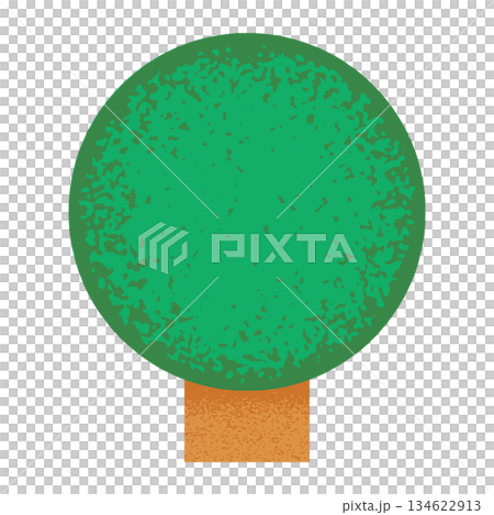 Illustration material of a simple round tree Illustration material of a simple round tree 134622913