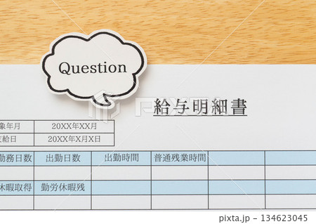 給与明細書とQuestion　クエスチョン 134623045